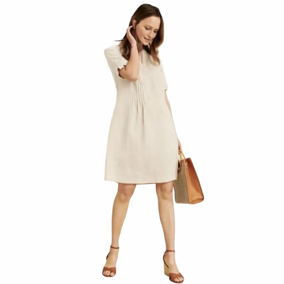 J McLaughlin Sand Riviera Linen Dress